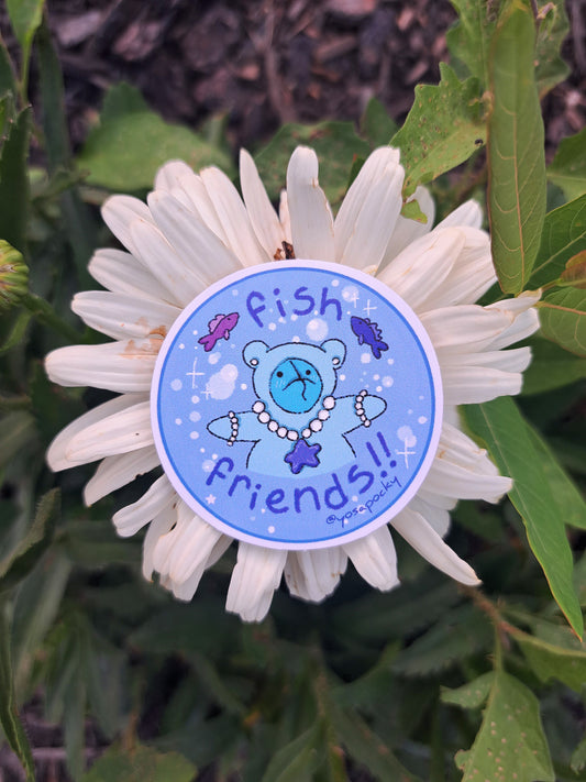 "Fish friends" sticker